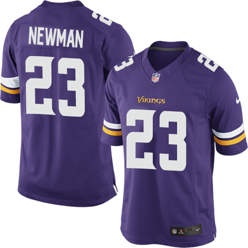 Men's Limited Terence Newman Nike Jersey Purple Home - #23 NFL Minnesota Vikings